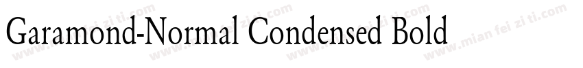 Garamond-Normal Condensed Bold Italic字体转换